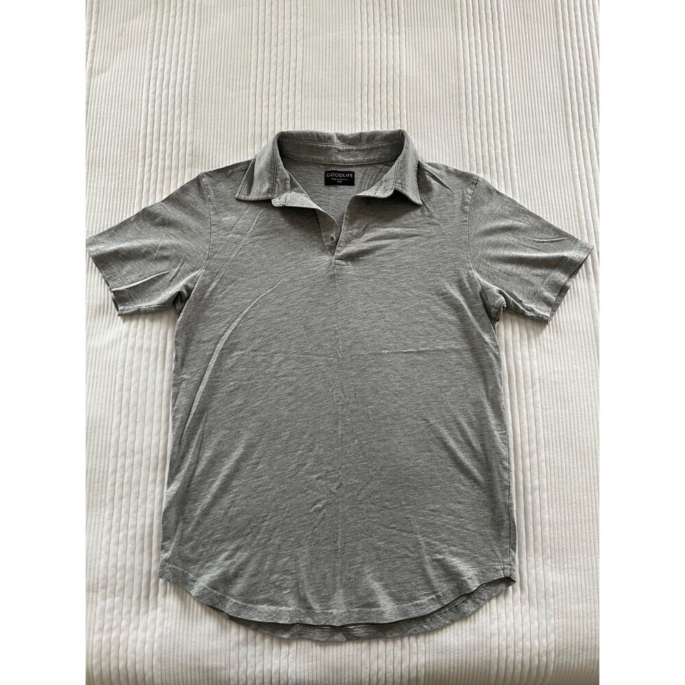 Men's Good Life Gray Three Button Polo Shirt - Large - Like New